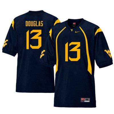 Men's West Virginia Mountaineers NCAA #13 Rasul Douglas Navy Authentic Nike Retro Stitched College Football Jersey BG15C03CV